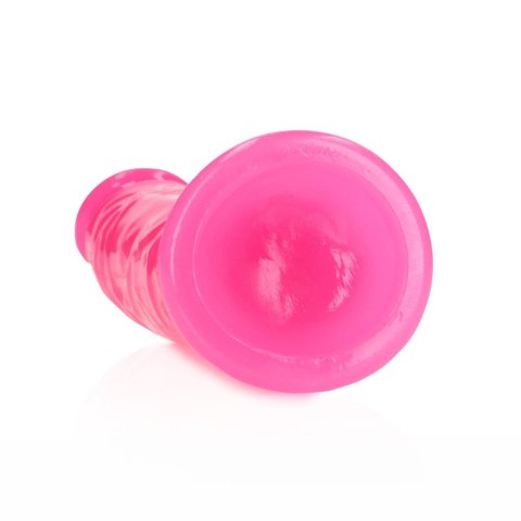 Dildo świecące w ciemności różowe 17.5cm REALROCK