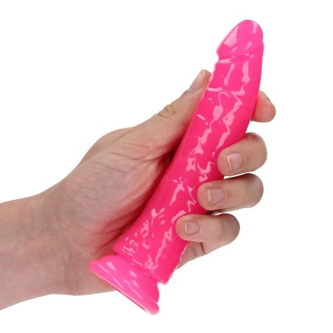 Dildo świecące w ciemności różowe 17.5cm REALROCK