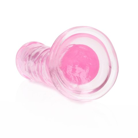 Dildo żelowe z przyssawką 14.5cm różowe Crystal Clear Dildo REALROCK SHOTS