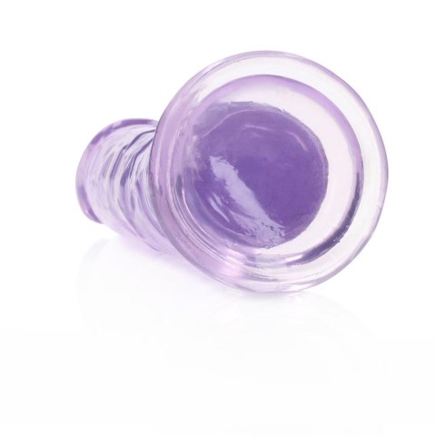 Dildo żelowe z przyssawką 14.5cm fioletowe Crystal Clear Dildo REALROCK SHOTS