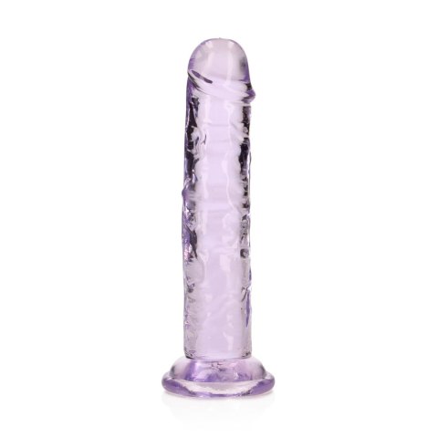Dildo żelowe z przyssawką 14.5cm fioletowe Crystal Clear Dildo REALROCK SHOTS