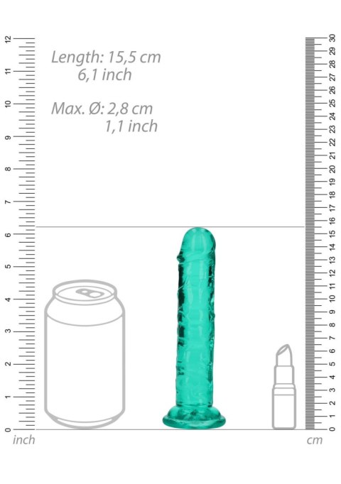 Dildo żelowe z przyssawką 14.5cm zielone Crystal Clear Dildo REALROCK SHOTS