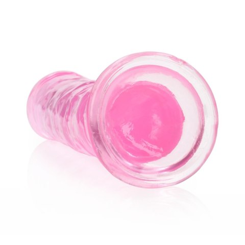 Dildo żelowe z przyssawką 20cm różowe Crystal Clear Dildo REALROCK SHOTS