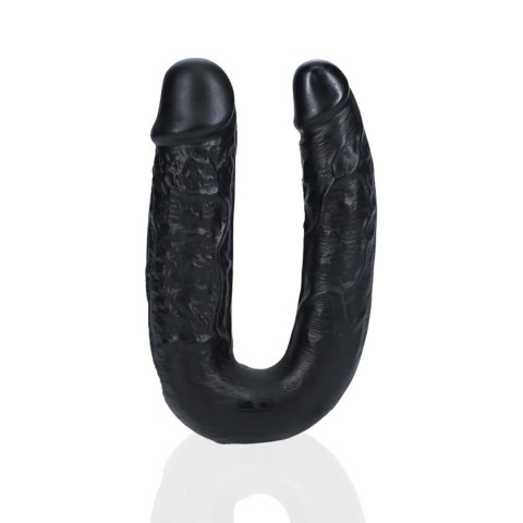 Dildo podwójne czarne 12.7cm U Shaped Double Dildo REALROCK SHOTS