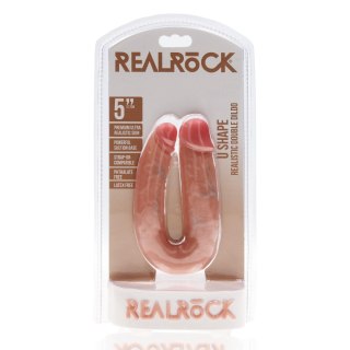 Dildo podwójne cieliste 12.7cm U Shaped Double Dildo REALROCK SHOTS