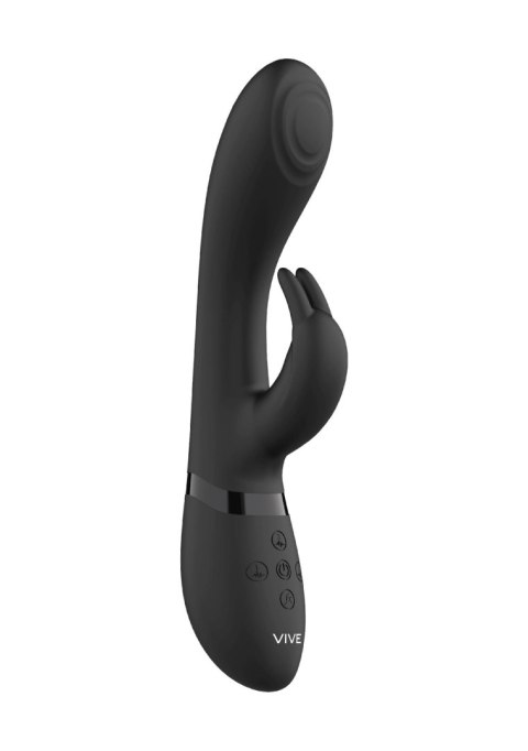 Wibrator Króliczek Impulsowy 3 Silniki USB Czarny - VIVE Cato