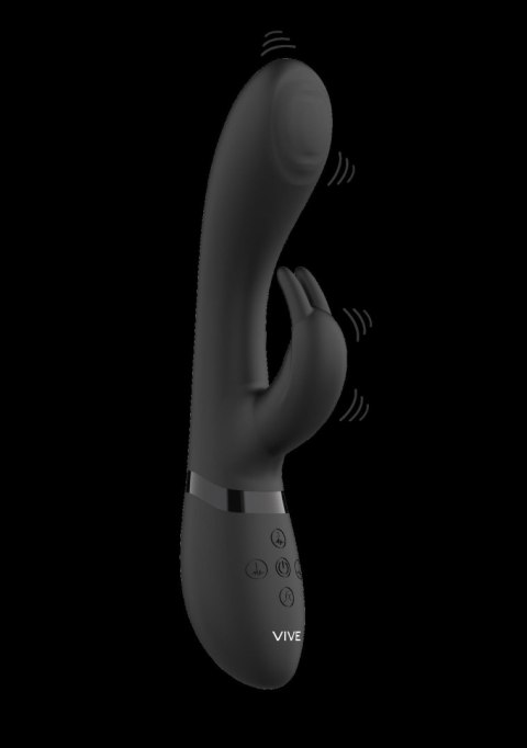 Wibrator Króliczek Impulsowy 3 Silniki USB Czarny - VIVE Cato