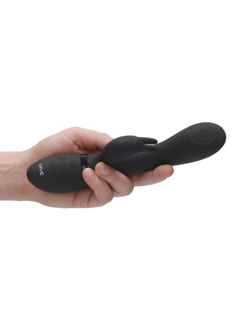 Wibrator Króliczek Impulsowy 3 Silniki USB Czarny - VIVE Cato