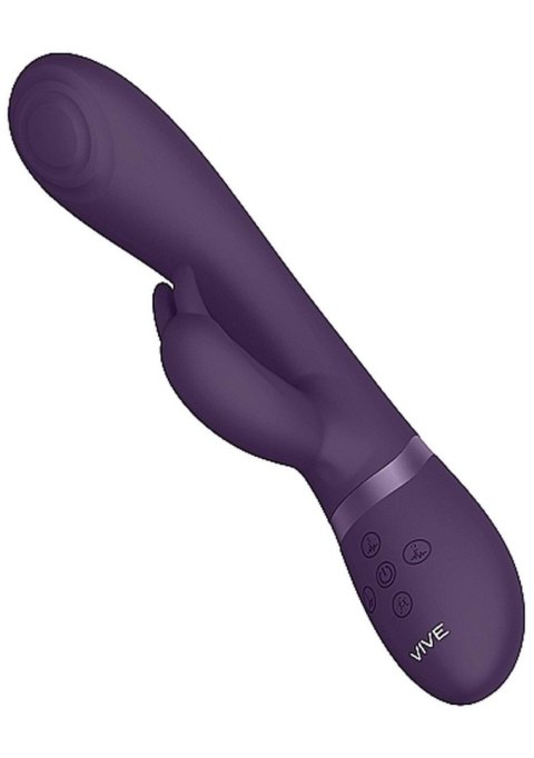 Wibrator Króliczek Impulsowy 3 Silniki USB Fioletowy - VIVE Cato