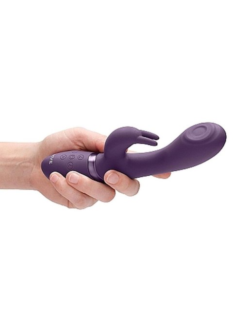 Wibrator Króliczek Impulsowy 3 Silniki USB Fioletowy - VIVE Cato
