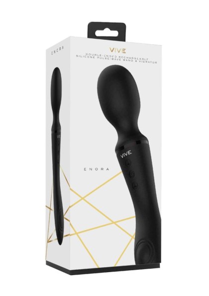 Masażer Różdżka Podwójne Wibracje Czarny Enora – Dream Toys