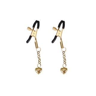 Klamerki Na Sutki Gold Hollow Heart Nipple Clamps Liebe Seele Liebe Seele