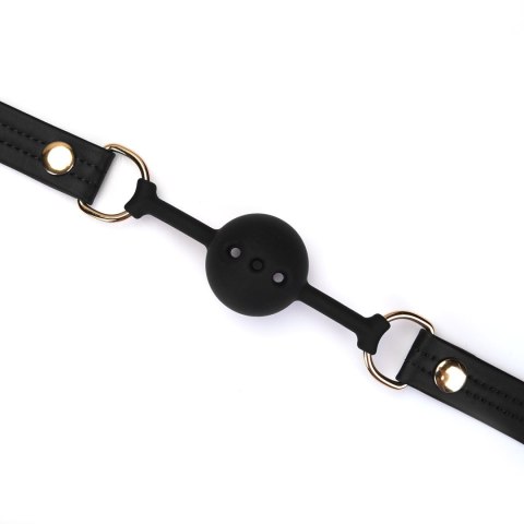 Knebel czarny Black Organosilicon Ball Gag Liebe Seele