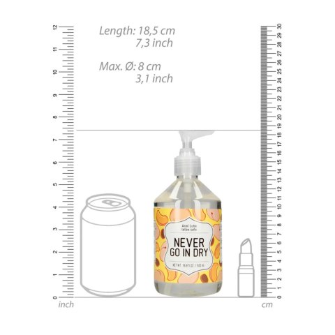 Lubrykant analny na bazie wody Never Go In Dry 500ml