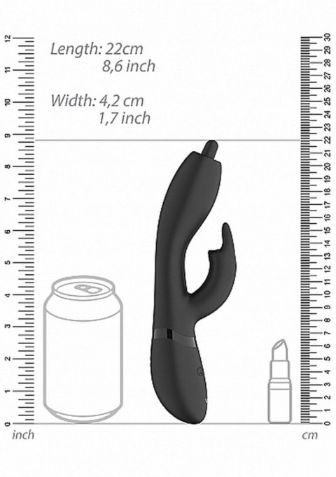 Wibrator Króliczek Z Końcówką Obracającą Się O 360 Stopni Czarny - NILO PINPOINT ROTATING G-SPOT RABBIT BLACK