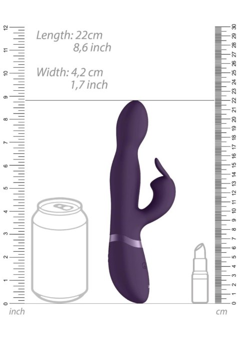 Wibrator Króliczek Z Końcówką Obracającą Się O 360 Stopni Fioletowy - NIVA 360DEGREES RABBIT PURPLE