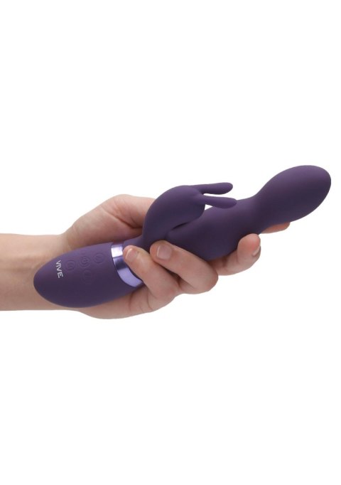 Wibrator Króliczek Z Końcówką Obracającą Się O 360 Stopni Fioletowy - NIVA 360DEGREES RABBIT PURPLE