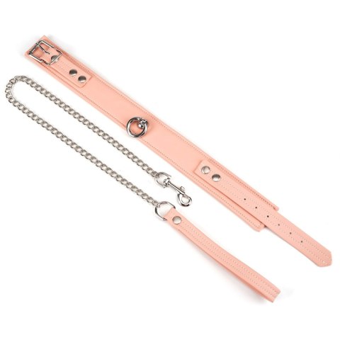 Obróżka Pink Organosilicon Collar With Leash Liebe Seele Liebe Seele