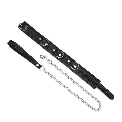 Obróżka Ze Smyczą Black Bond Collar With Leash Liebe Seele Liebe Seele