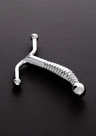 Dildo ze stali nierdzewnej 16cm Ribbed G Spot Stimulator SHOTS