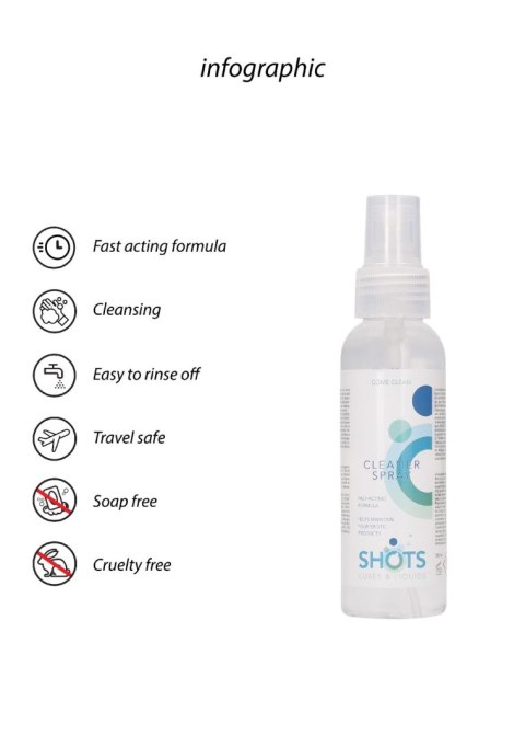 Środek do czyszczenia zabawek Shots Cleaner Spray 100ml