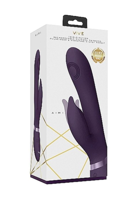 Innowacyjny Wibrator Do Punktu G I Łechtaczki 3 Silniki Ruchomy USB Fioletowy - VIVE Aimi