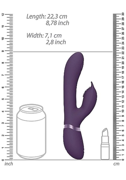 Innowacyjny Wibrator Do Punktu G I Łechtaczki 3 Silniki Ruchomy USB Fioletowy - VIVE Aimi