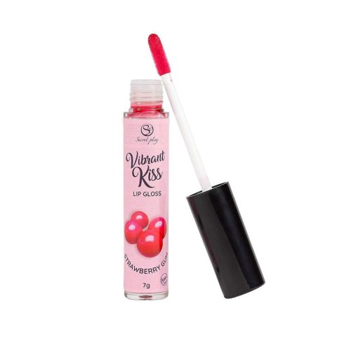 Błyszczyk do seksu oralnego wibracyjny guma truskawkowa LIP GLOSS VIBRANT KISS 6g