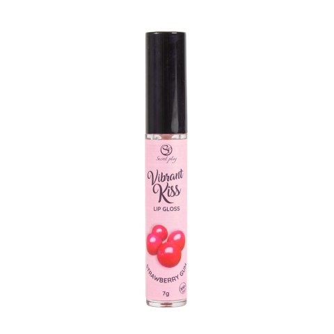 Błyszczyk do seksu oralnego wibracyjny guma truskawkowa LIP GLOSS VIBRANT KISS 6g