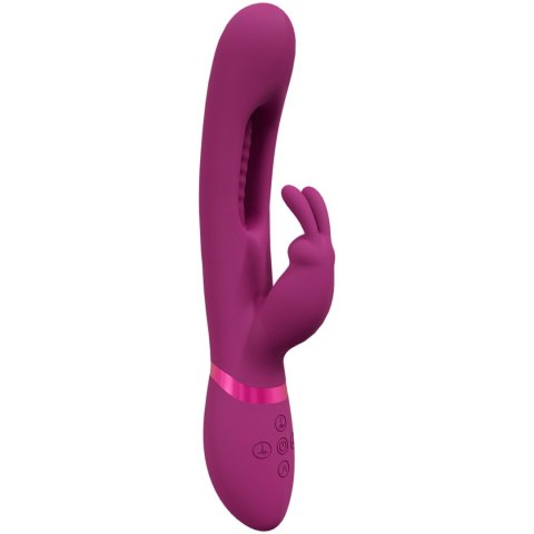 Wibrator Króliczek 3-Silnikowy Z Technologią Flapping Tongue Różowy - MIKA VIVE057 TRIPLE RABBIT PINK