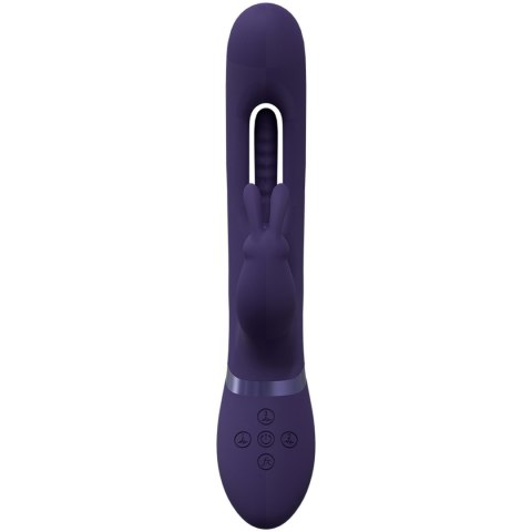 Wibrator Króliczek 3-Silnikowy Z Technologią Flapping Tongue Fioletowy - MIKA VIVE057 TRIPLE RABBIT PURPLE