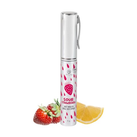 Sprej do seksu oralnego truskawka SOUR STRAWBERRY ORAL SEX SPRAY 11g