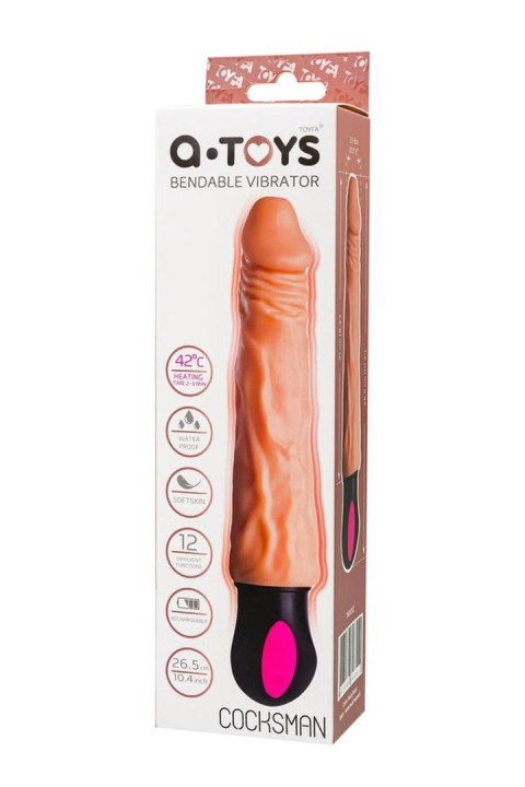 Elastyczny Wibrator Podgrzewany Z Cyberskóry Cielisty 20,5 cm– A-Toys