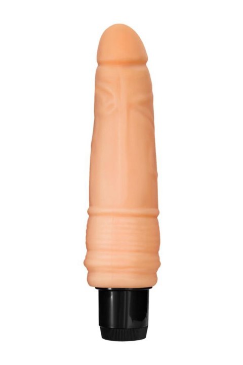 Realistyczny Wibrator Elastyczny Z Pierścieniami I Płynną Regulacją Cielisty 19 cm– A-Toys