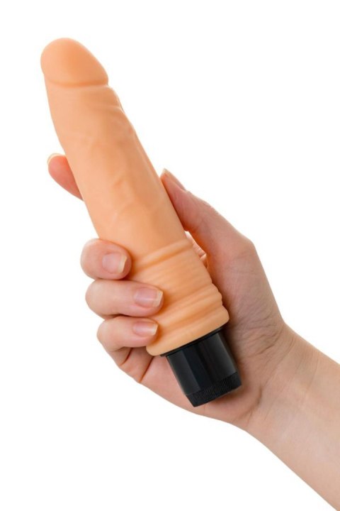 Realistyczny Wibrator Elastyczny Z Pierścieniami I Płynną Regulacją Cielisty 19 cm– A-Toys