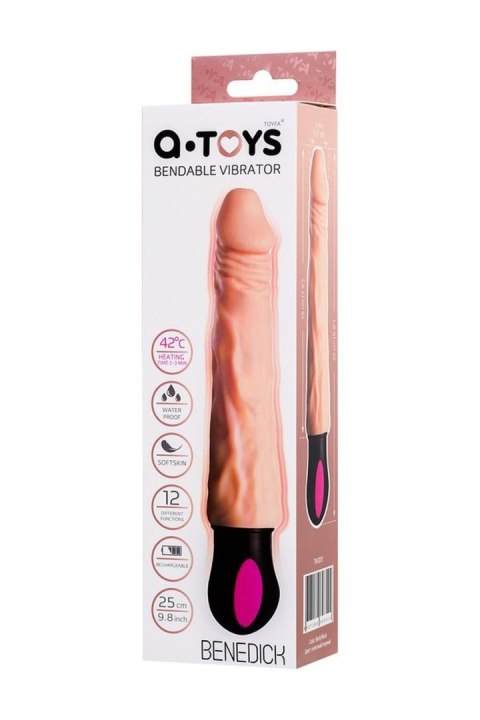 Elastyczny Wibrator Podgrzewany Z Cyberskóry Cielisty 19 cm– A-Toys