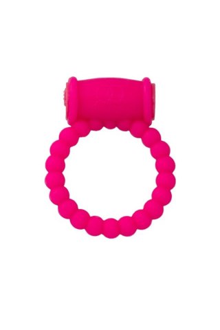 Pierścień Erekcyjny Wibrujący  Silikonowy, Różowy, śr. 3,5 cmA-TOYS, Penis VibroRing, Silicone, Pink, O3.5 cm