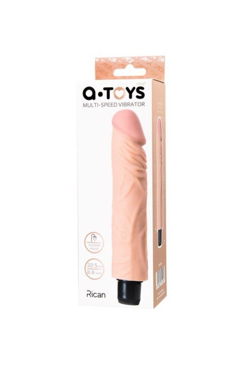Realistyczny Wibrator Cielisty Z Pokrętłem 22,5 cm– A-TOYS