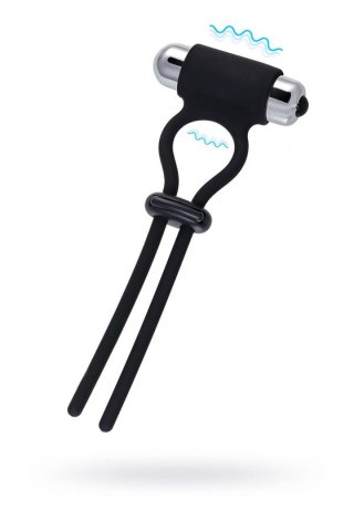 Pętla erekcyjna (lasso) z silikonu, czarna, 14 cm- Erection enhancing lasso Jat , black, silicone, 14cm-A-Toys