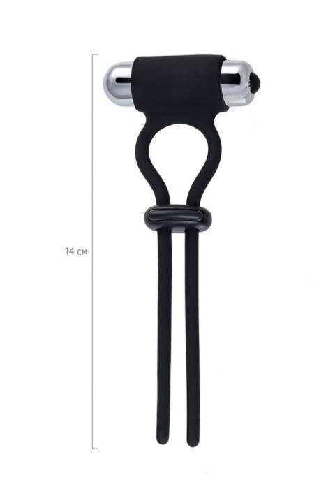 Pętla erekcyjna (lasso) z silikonu, czarna, 14 cm- Erection enhancing lasso Jat , black, silicone, 14cm-A-Toys