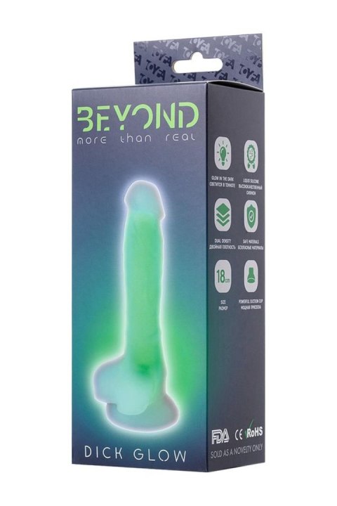 Dildo fluorescencyjne zielone 18cm BEYOND BY TOYFA