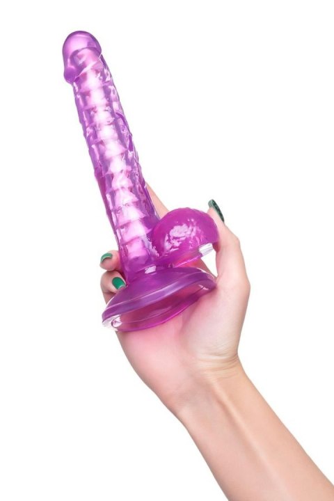 Dildo z przyssawką fioletowe 20.5cm TOYFA
