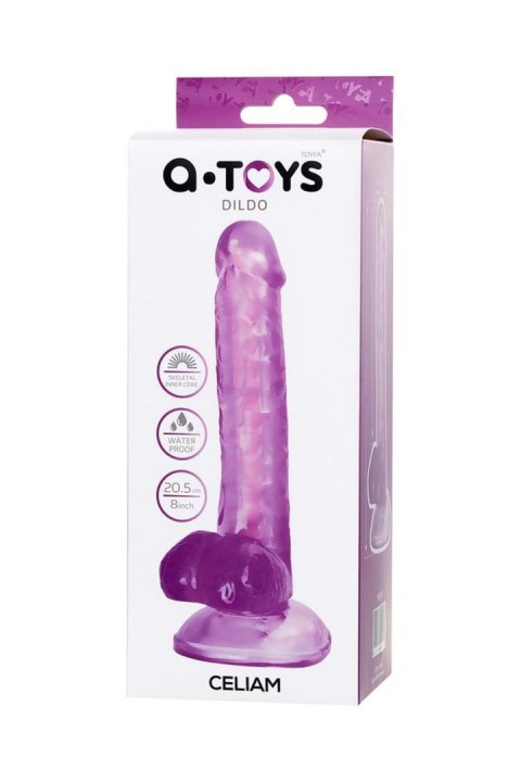 Dildo z przyssawką fioletowe 20.5cm TOYFA