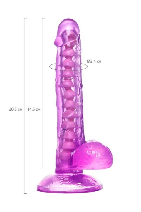 Dildo z przyssawką fioletowe 20.5cm TOYFA