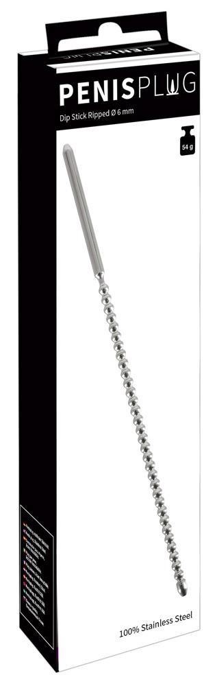 Dilator do cewki moczowej ze stali nierdzewnej Dip Stick Ripped 6mm Penis Plug ORION