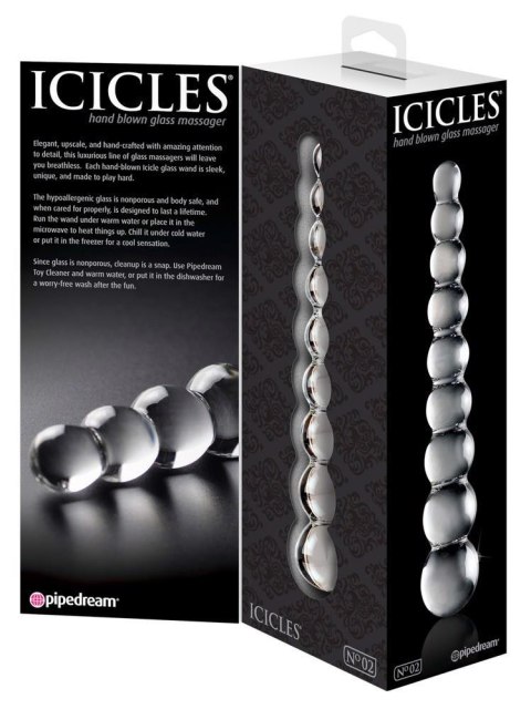 Dildo szklane kulki przeźroczyste 20.5cm Icicles No. 2 ORION
