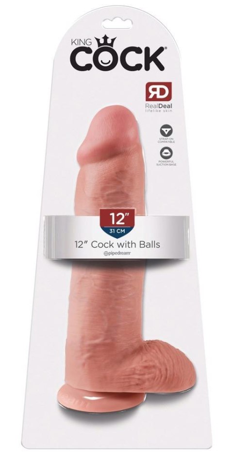 Dildo realistyczne cieliste 30.5cm King Cock ORION