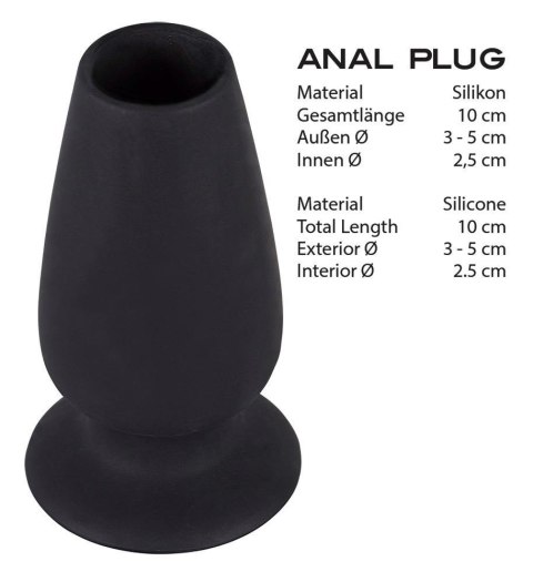 Tunel analny czarny rozmiar M 10cm Lust Tunnel Plug ORION