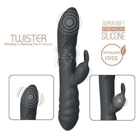 Innowacyjny Króliczek Z Systemem Obrotowym - TWISTER BLACK