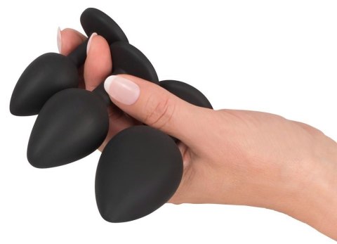 Prysznic Analny i 3 Korki Analne Czarny Zestaw-Black Velvets Anal Kit